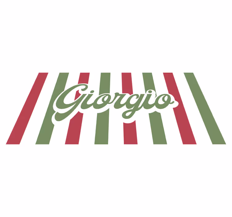 Vinyl Teppich mit Namen italienische flagge - TenStickers
