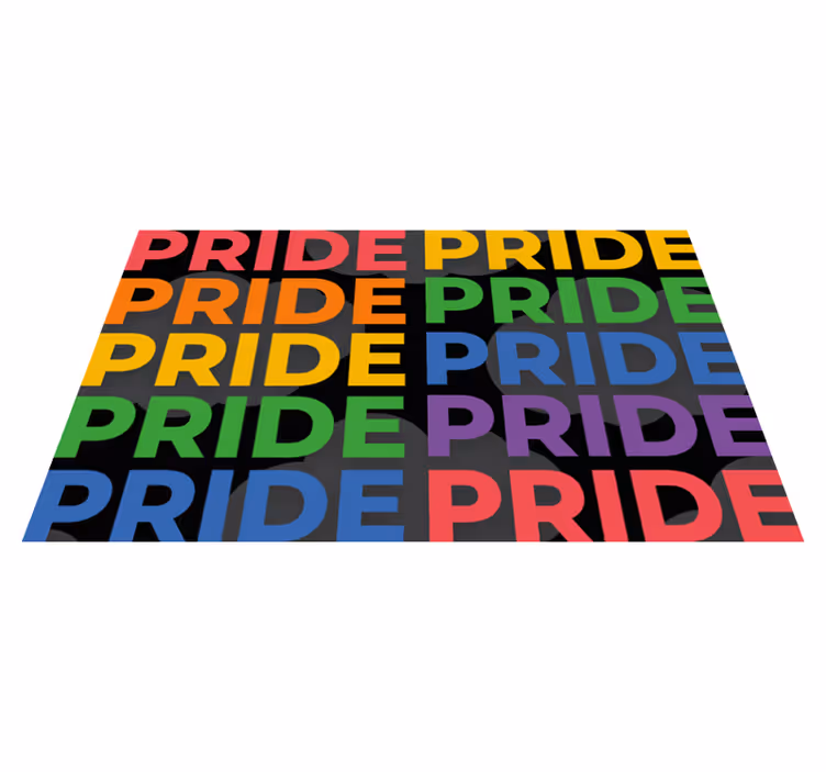Vinyl Teppich Text farbenfrohe stolz-aussage - TenStickers