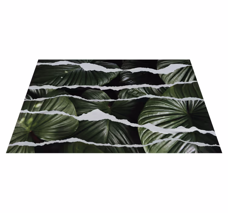 Vinyl Teppich Natur zerrissenes blattmuster - TenStickers