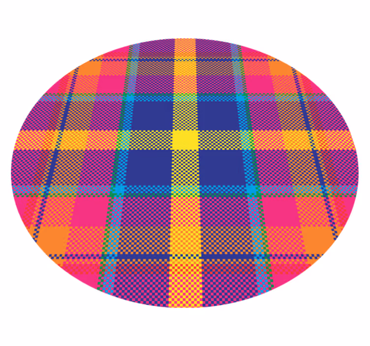 Vinyl Teppich geometrisch buntes karomuster - TenStickers