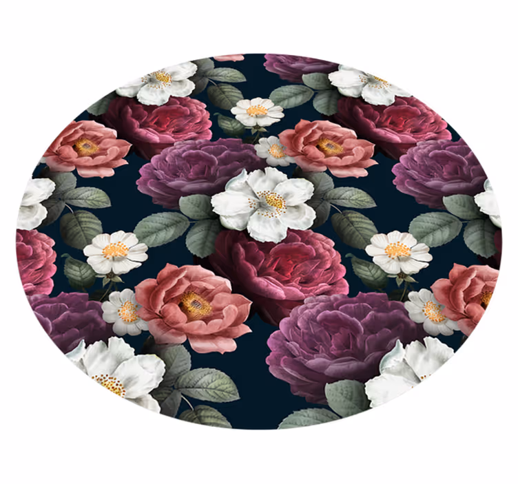 Vinyl Teppich Blumen anmutige botanische komposition - TenStickers