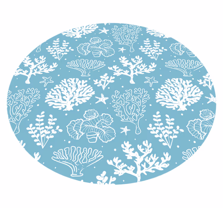 Vinyl Teppich Blumen korallenriff-motiv - TenStickers