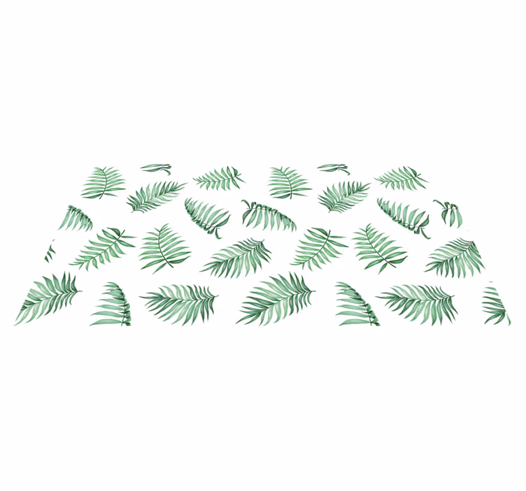 Vinyl Teppich Blumen anmutige blattmotive - TenStickers