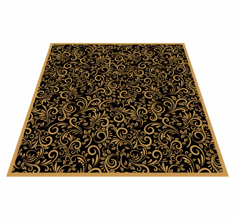 Vinyl Teppich Blumen elegantes wirbelmuster - TenStickers