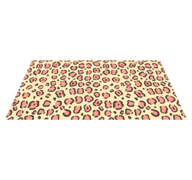 Vinyl teppich tiermuster mit leopardenakzenten - TenStickers