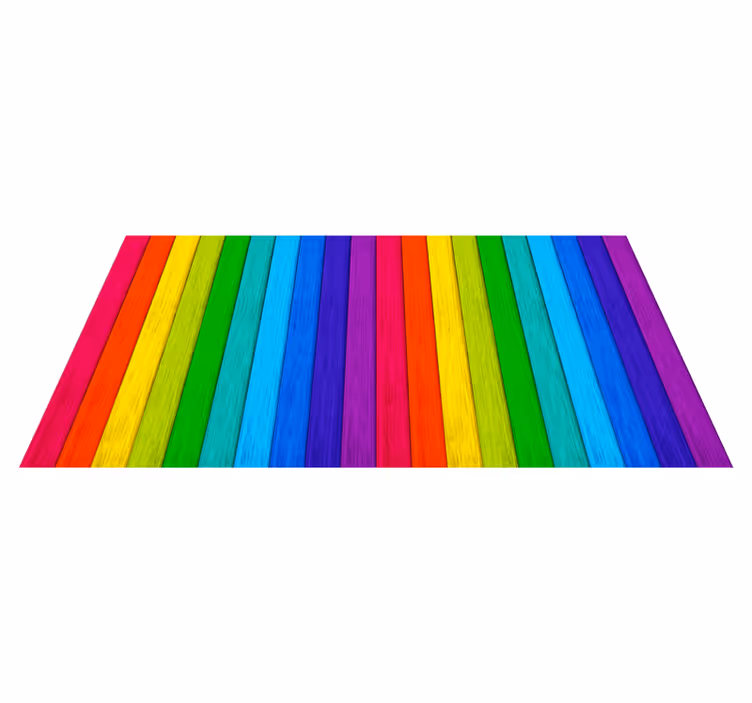Vinylteppich Holzoptik regenbogen-streifen-layout - TenStickers