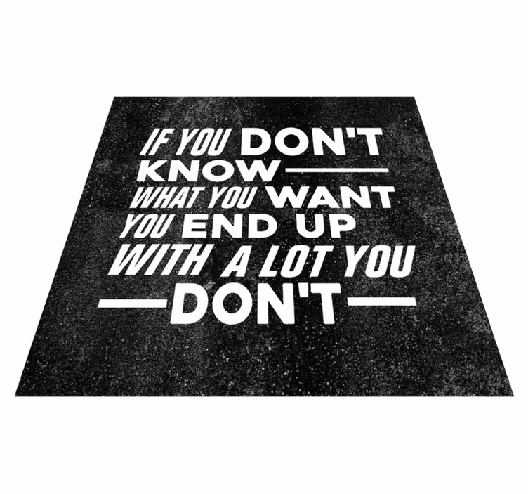Vinyl teppich text wissen, was sie brauchen - TenStickers