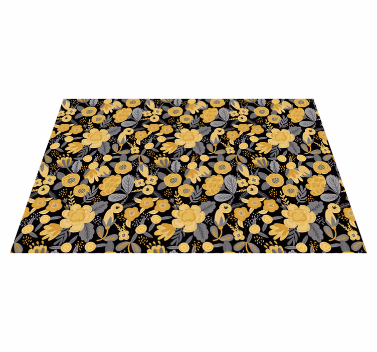 Vinyl Teppich Natur eleganz mit blumendruck - TenStickers