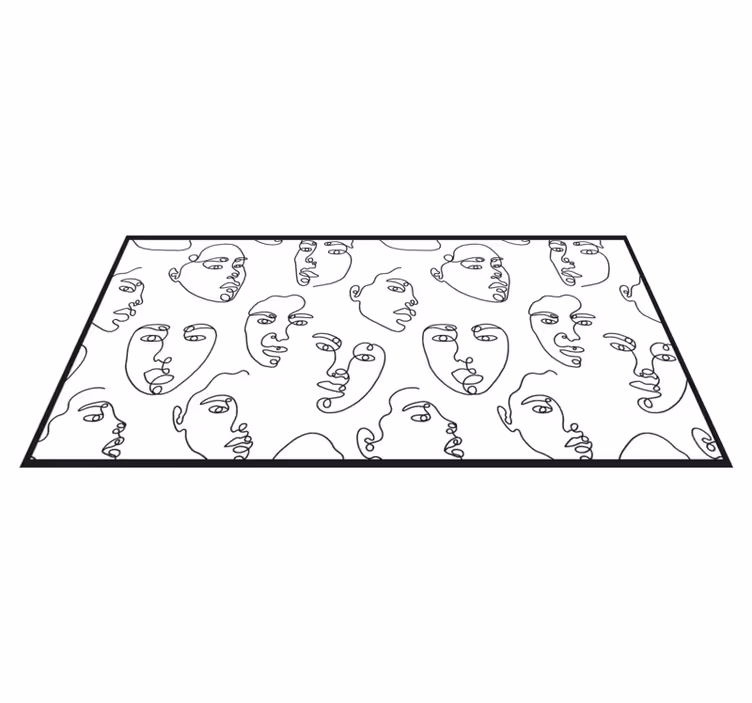 Vinyl Teppich Mosaik strichzeichnungen - TenStickers