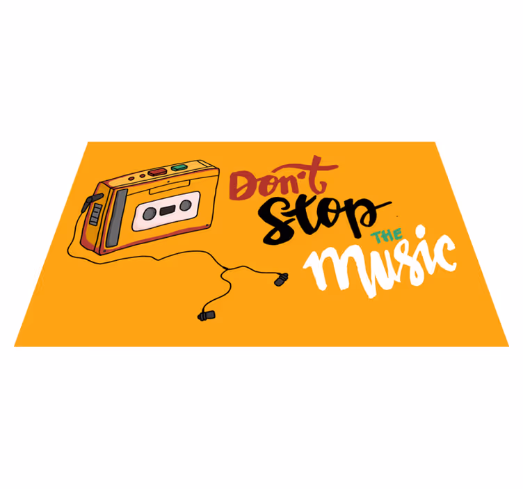 Vinyl Teppich Text retro-kassettenthema - TenStickers