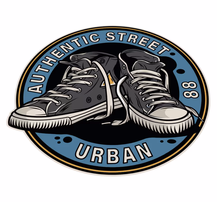 Vinyl Teppich Jugendzimmer sneaker im streetstyle - TenStickers