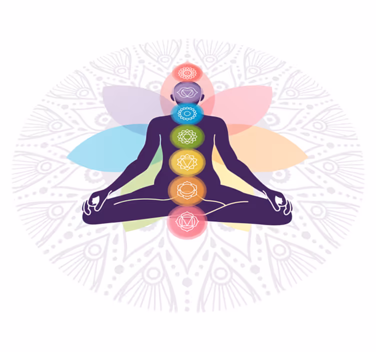 Vinyl Teppich Mandala chakra-meditationssymbol - TenStickers