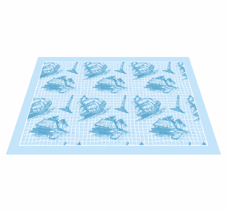 Vinyl Teppich Badezimmer küstenmotive - TenStickers