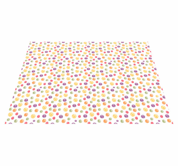 Vinyl Teppich kindlich bunte tupfen - TenStickers
