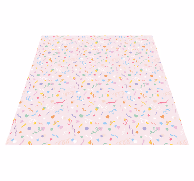 Vinyl Teppich Baby buntes partykonfetti - TenStickers
