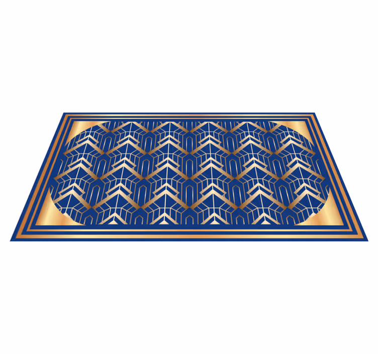 Vinyl Teppich modern marine geometrische formen - TenStickers