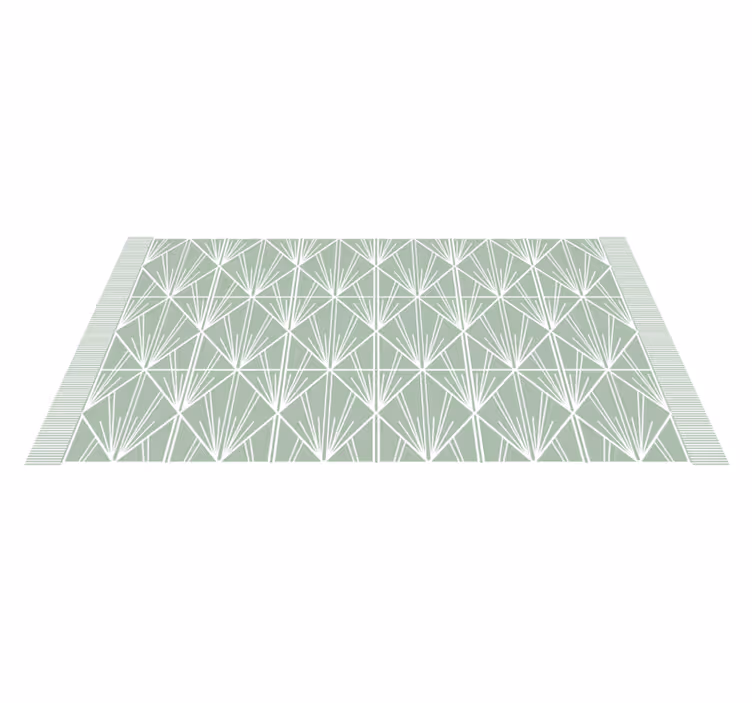 Vinyl Teppich Fliesenoptik geometrisches blattkonzept - TenStickers