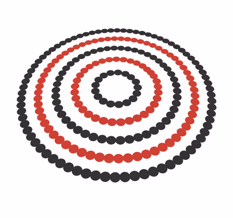 Vinyl Teppich geometrisch spiral-punktmuster - TenStickers