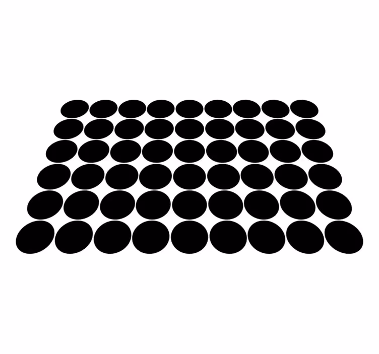Vinyl Teppich geometrisch monochromes kreismuster - TenStickers