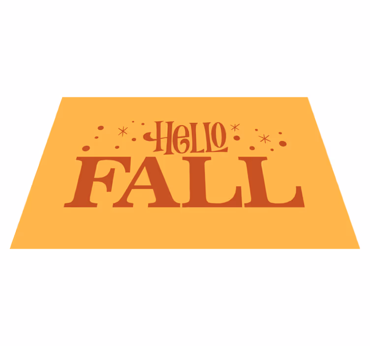 Vinyl Teppich Text willkommen herbststimmung - TenStickers
