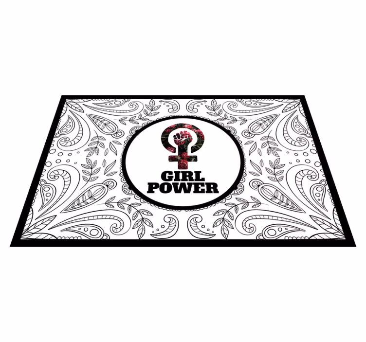 Vinyl Teppich Text girl-power-statement - TenStickers