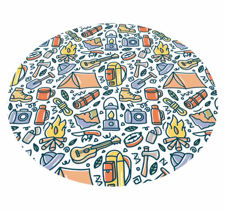 Vinyl Teppich Jugendzimmer camping-abenteuer-konzept - TenStickers