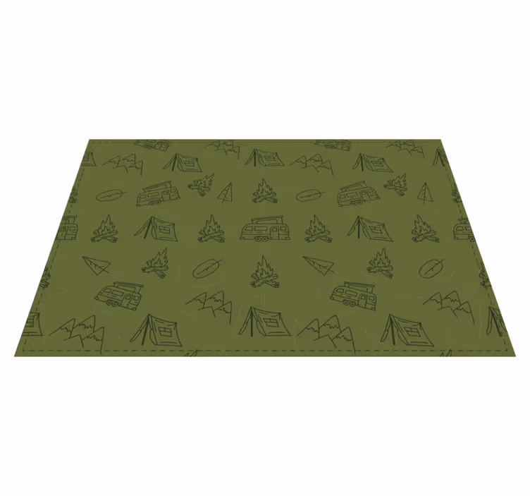 Vinyl Teppich Natur camping-abenteuer-thema - TenStickers