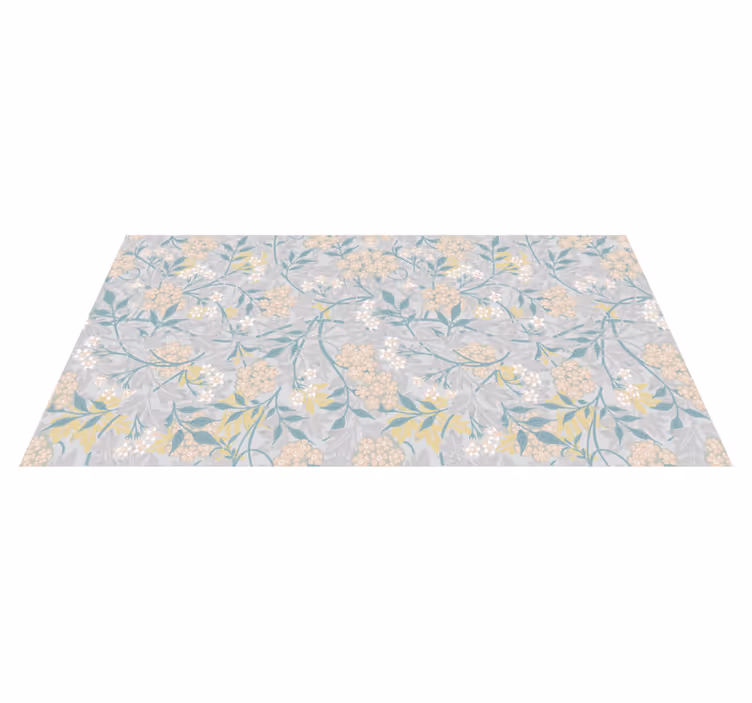 Vinyl teppich blumen mit botanischem motiv - TenStickers