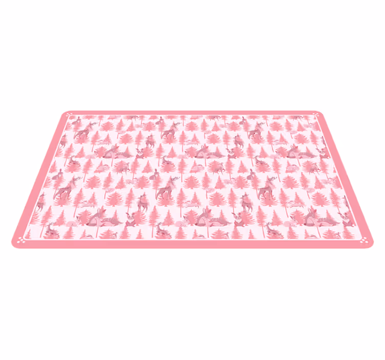 Vinyl Teppich Baby verspielte waldszene - TenStickers