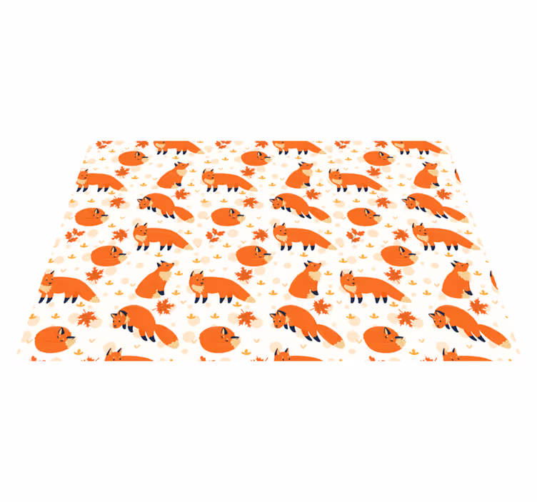 Vinyl Teppich Baby entzückende fuchsmuster - TenStickers