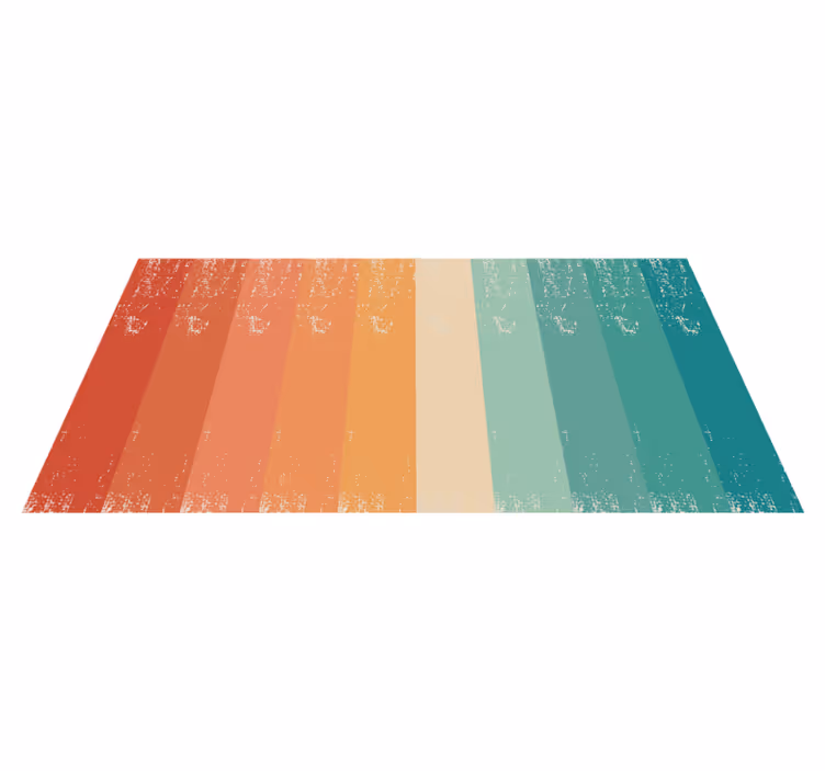 Vinyl Teppich minimalistisch bunt gestreifte schichten - TenStickers