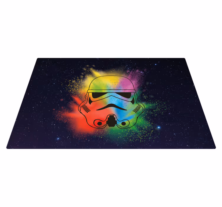 Vinyl Teppich kindlich buntes sturmtruppler-gesicht - TenStickers