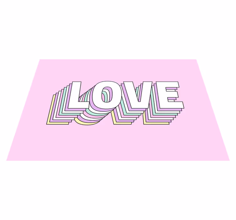 Vinyl Teppich Text liebe typografie anzeige - TenStickers