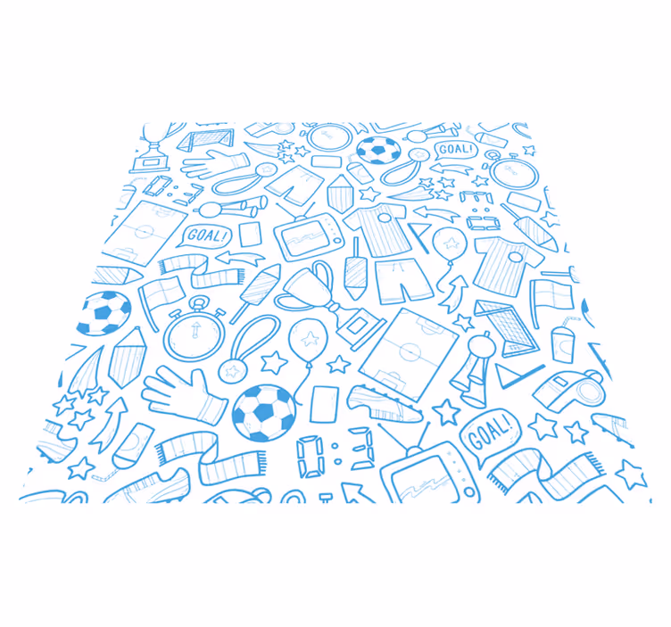 Vinyl Teppich Spiele sportliche elemente - TenStickers