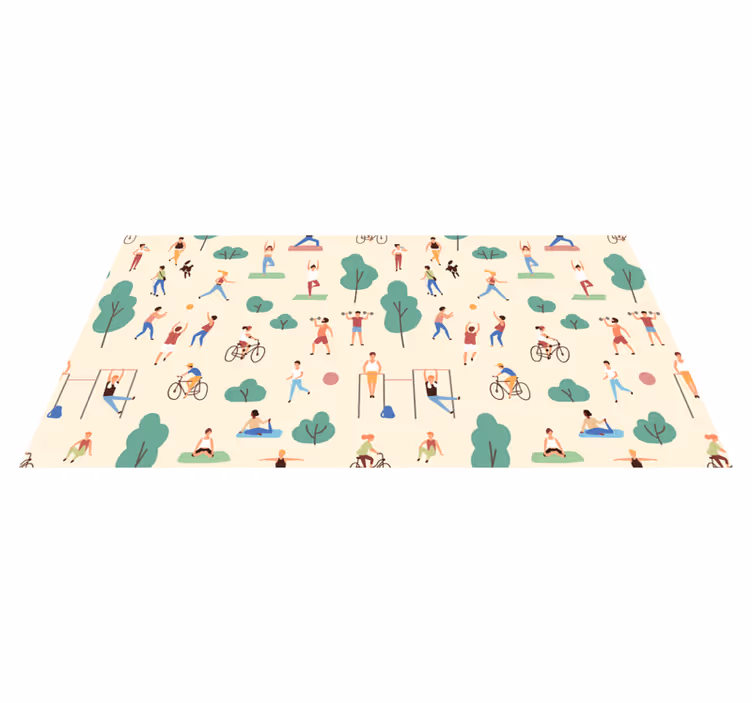 Vinyl Teppich kindlich aktive spielszenen - TenStickers
