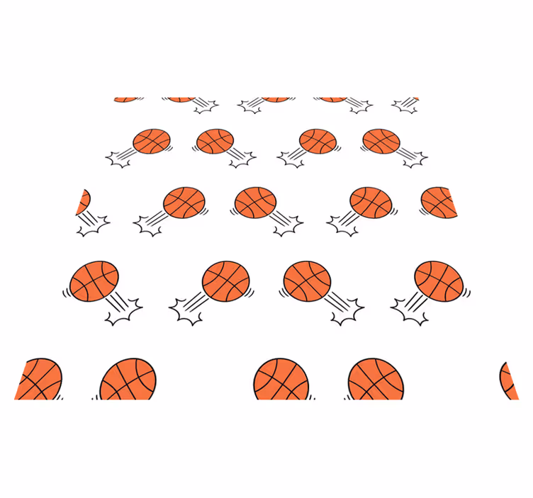 Vinyl Teppich kindlich basketball-bewegungsmuster - TenStickers