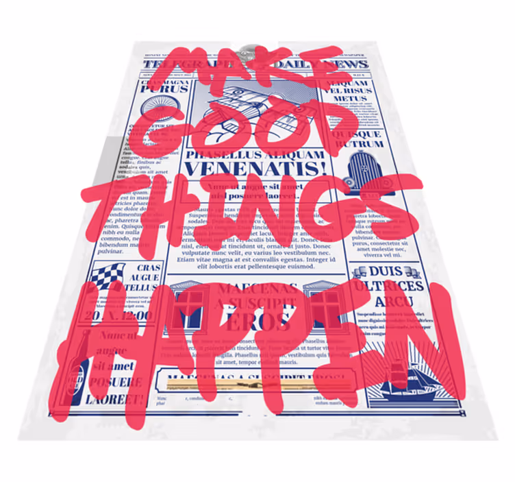Vinyl Teppich Text gute dinge tun - TenStickers