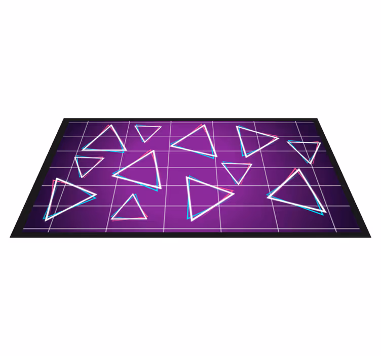 Vinyl Teppich geometrisch lebendiges dreiecksmuster - TenStickers