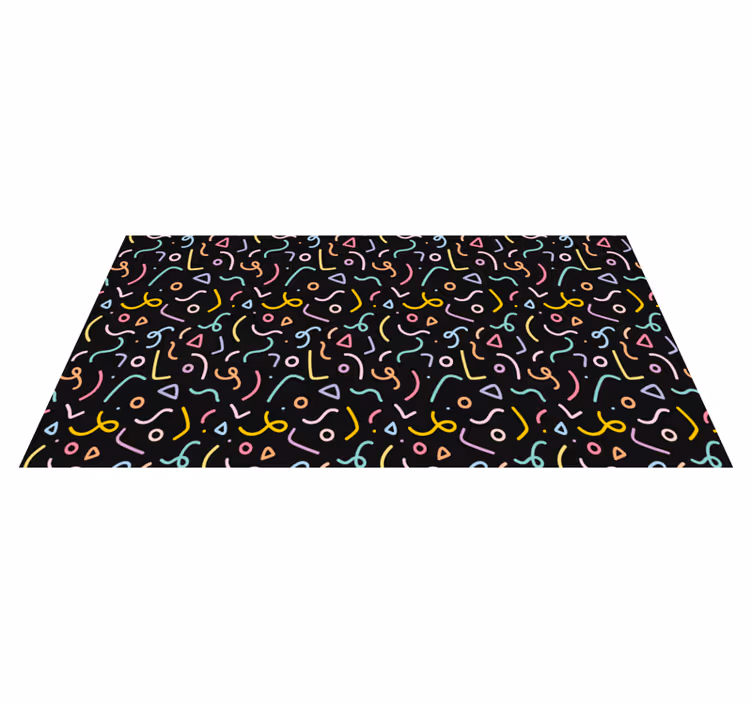 Vinyl Teppich geometrisch bunte abstrakte wirbel - TenStickers