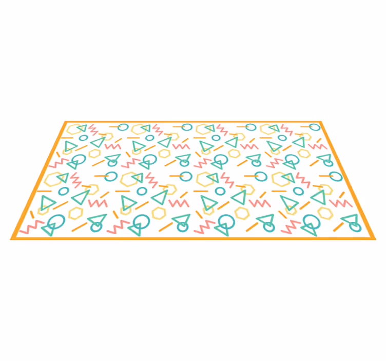Vinyl Teppich kindlich bunte formmuster - TenStickers