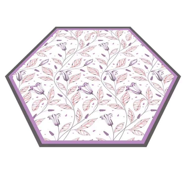 Vinyl teppich blumen anmutige botanische komponente - TenStickers
