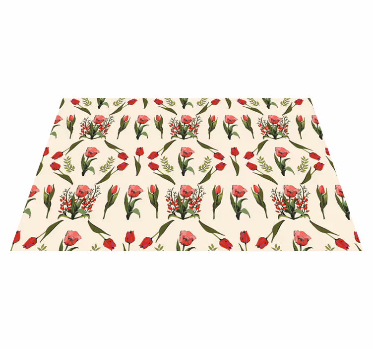 Vinyl Teppich Blumen blütenmotiv - TenStickers