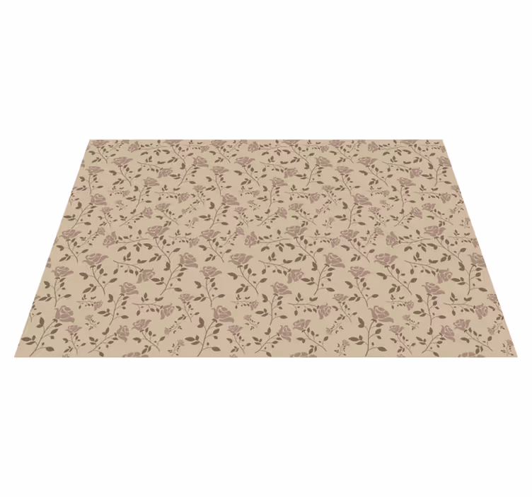 Vinyl Teppich Blumen dezentes blumenmotiv - TenStickers