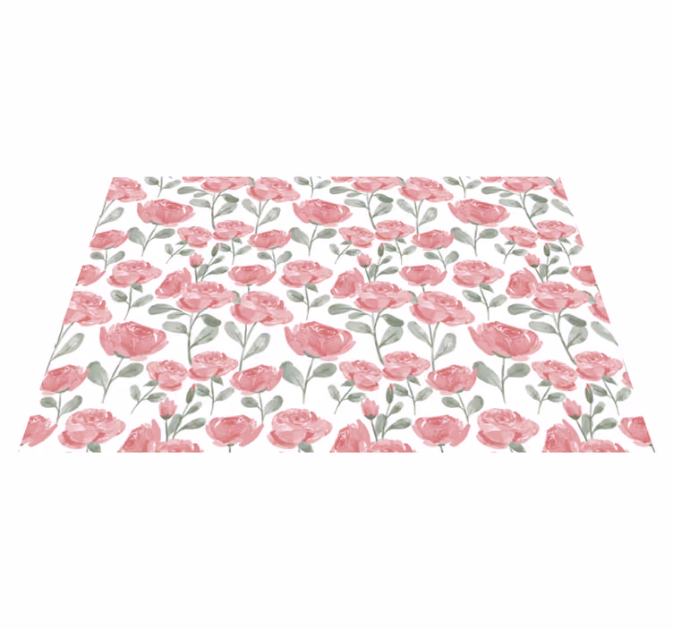 Vinyl Teppich Blumen mohnblumen botanisches motiv - TenStickers