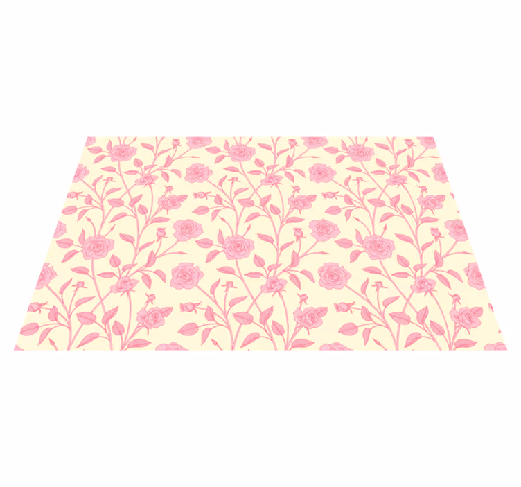 Vinyl Teppich Blumen bezaubernde rosa flora - TenStickers
