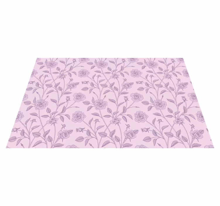 Vinyl Teppich Blumen lavendel blumenmuster - TenStickers