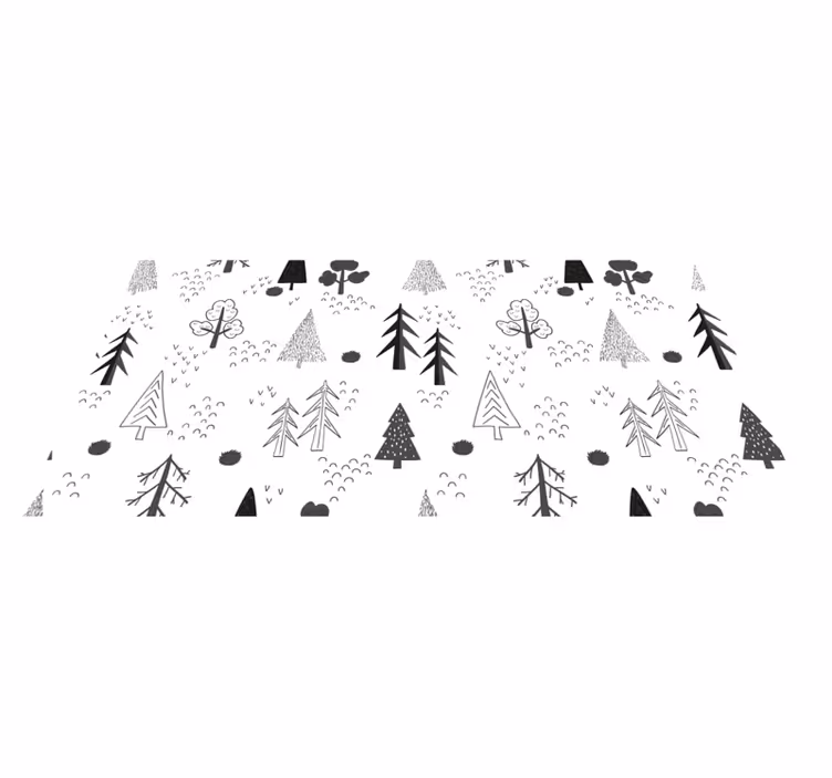 Vinyl Teppich nordisch baummuster - TenStickers