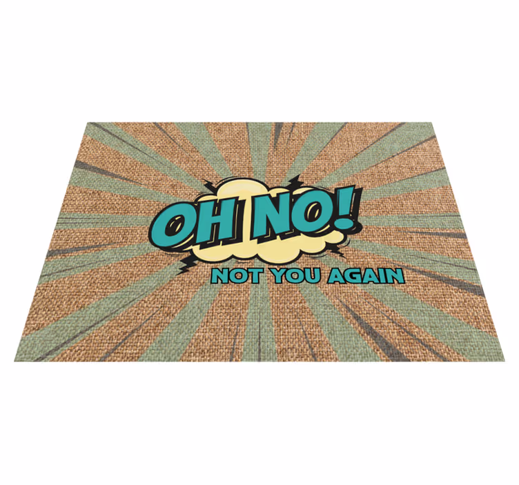 Vinyl Teppich Text oh nein nochmal - TenStickers