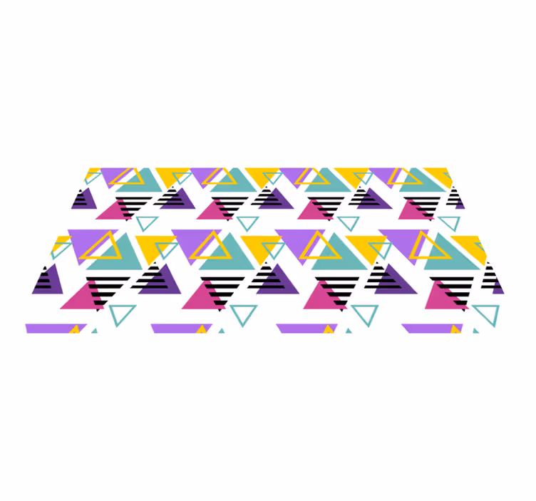 Vinyl Teppich geometrisch bunte dreiecksanordnung - TenStickers
