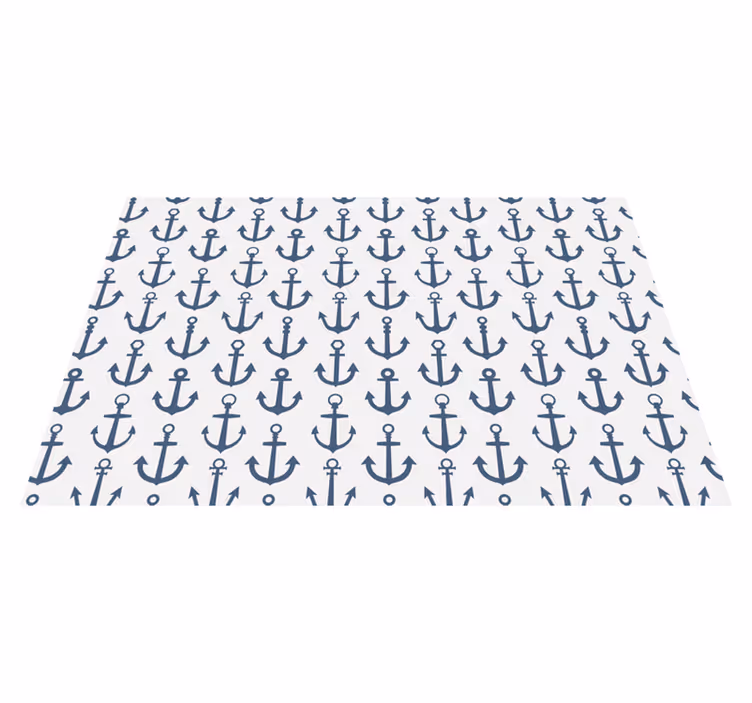 Vinyl Teppich Badezimmer nautisches ankerthema - TenStickers